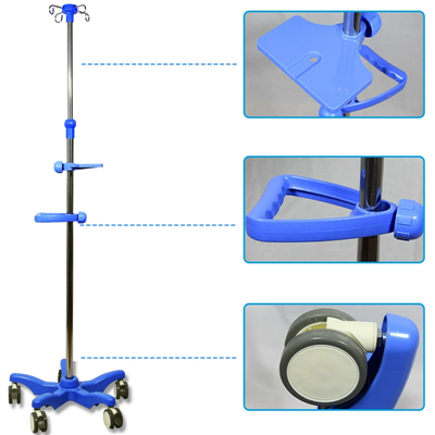 Stand Infus Berdiri Lantai Stainless Steel